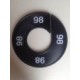 Maatring 9cm zwart/wit 98 
